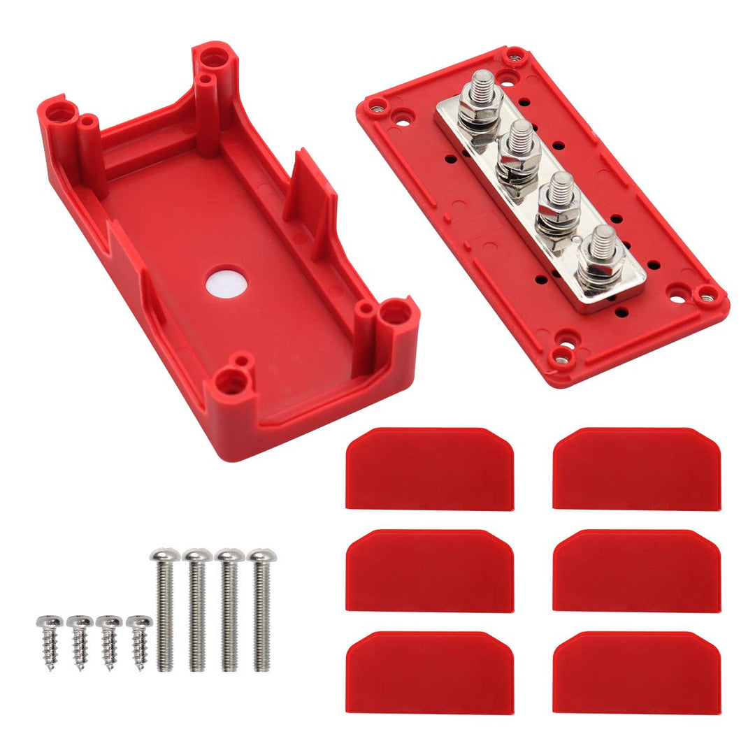Sammelschiene 12v - 48v DC Busbar 300A M10 Verteilerschiene Geländewagen Masseverteiler Boot Camper