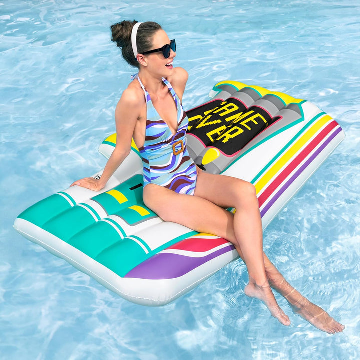 Bestway Luftmatratze Videospiel, 174 x 99 x 22 cm, 1 Person, strapazierfähiges PVC, I-Beam-Konstrukt