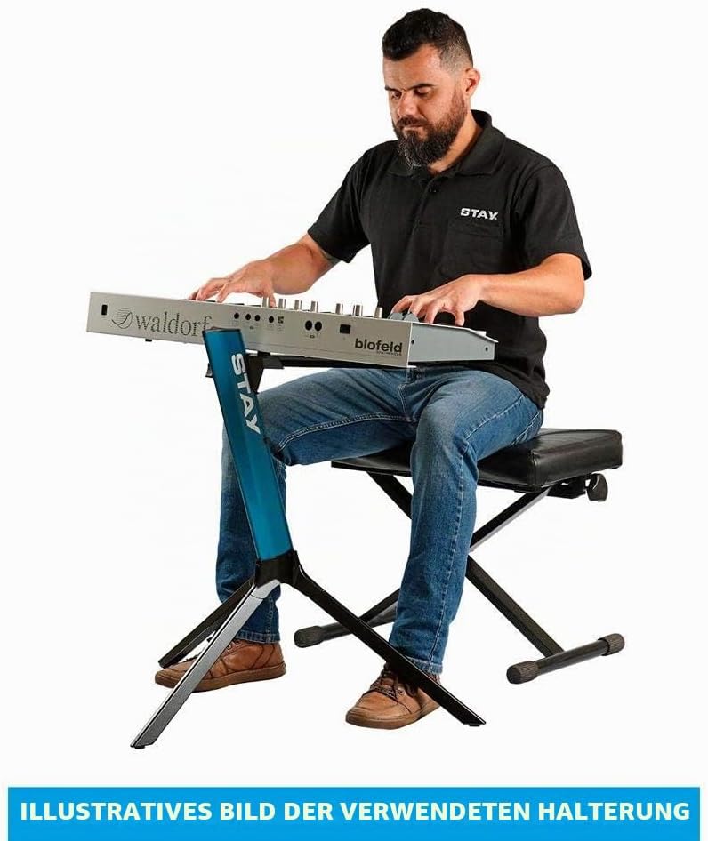 STAY MUSIC Kompakter Keyboardständer mit Tasche, Rot
