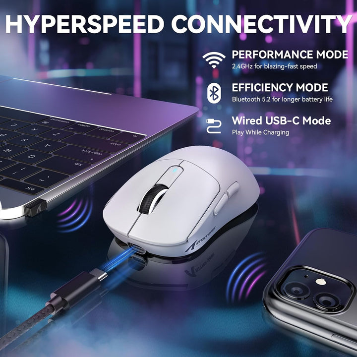 VGN GAMEPOWER x Attack Shark X3MAX PAW3950 Kabellose Gaming-Maus Superlight, 42000DPI, 49g Ultraleic
