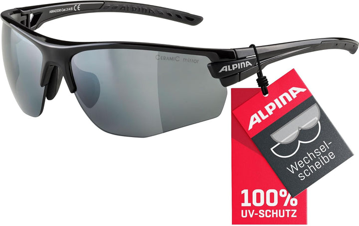 ALPINA TRI-SCRAY 2.0 HR - Indiv. Anpassbare, Bruchsichere Wechselscheiben Sport- & Fahrradbrille Mit