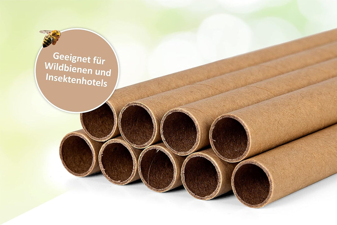 CULT at home 600 Insektenhotel Füllmaterial Ø 8mm - Länge 15 cm - Nisthülsen für Wildbienen Papphüls