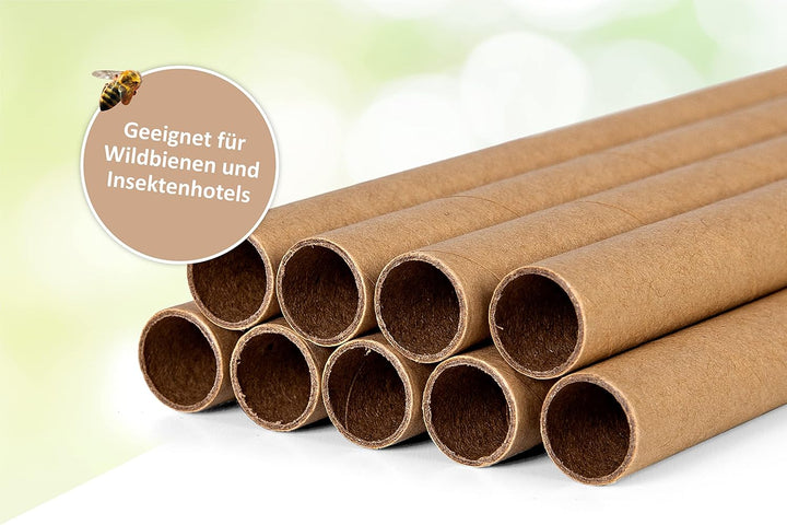 CULT at home 600 Insektenhotel Füllmaterial Ø 8mm - Länge 15 cm - Nisthülsen für Wildbienen Papphüls
