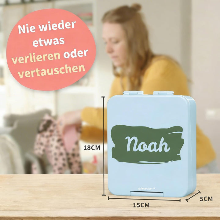 gutmarkiert - Personalisierte Brotdose mit Name - Mikrowellen- und spülmaschinenfest. ideal für Kind