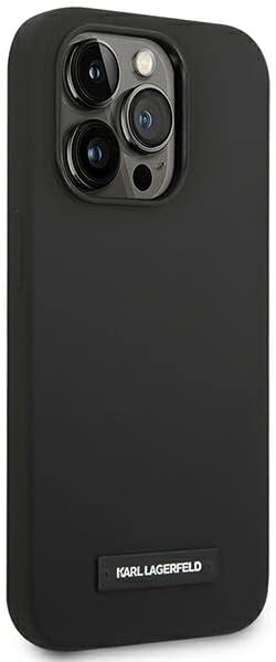 KARL LAGERFELD KLHMP14LSLMP1K Hülle für iPhone 14 Pro 6,1" hardcase Schwarz Sili