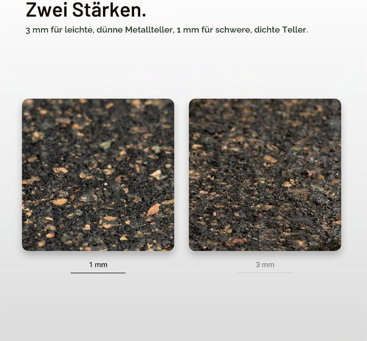 Pro-Ject Cork &amp; Rubber it 1mm, Hochqualitative Plattenmatte aus Kork &amp; Gummi