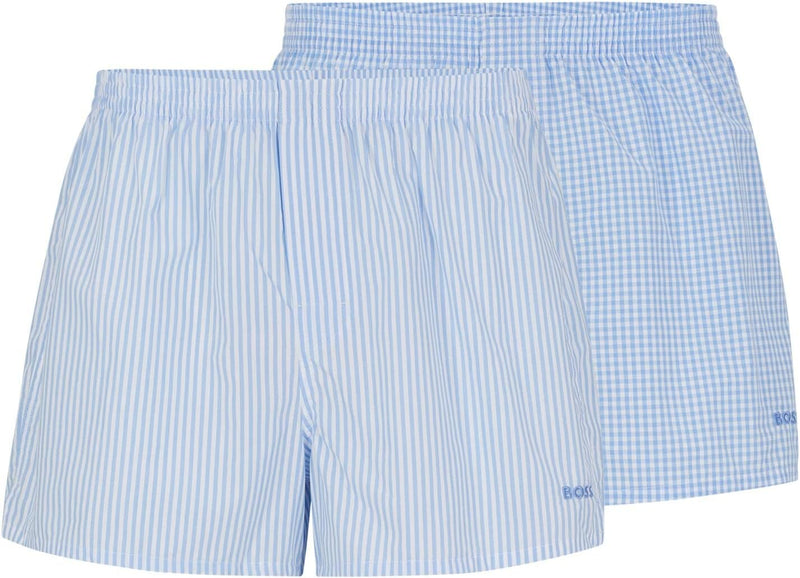 BOSS 2er Pack Webboxer Boxershorts Boxer NOS Boxer CW, New - Open Blue470