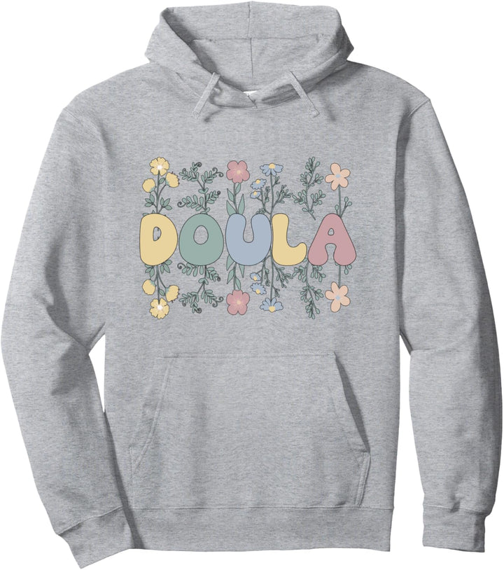 Groovy Doula Blumen nach der Geburt Doula Pullover Hoodie