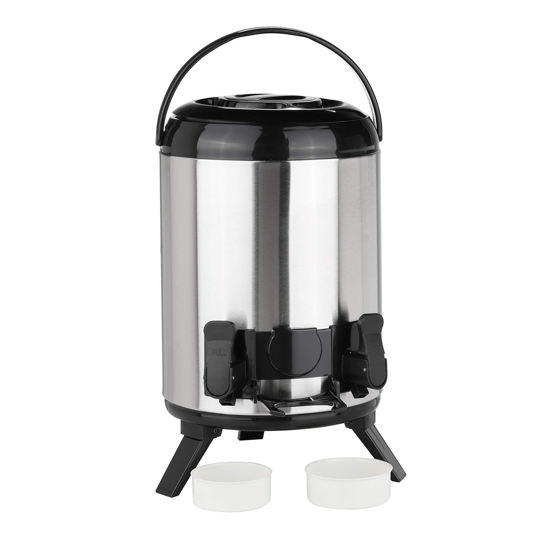 HI Warmhalte-Airpot Thermo Behälter mit Zapfhahn - 9 Liter Thermoskanne mit Hahn, Edelstahl Kaffeeka