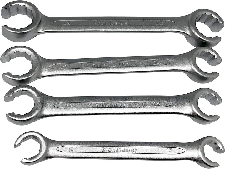 Extra Grosse 4 tlg Set offene Ringschlüssel Hydraulik-Rohr-Leitungsschlüssel Doppel-Ringschlüssel-Sa