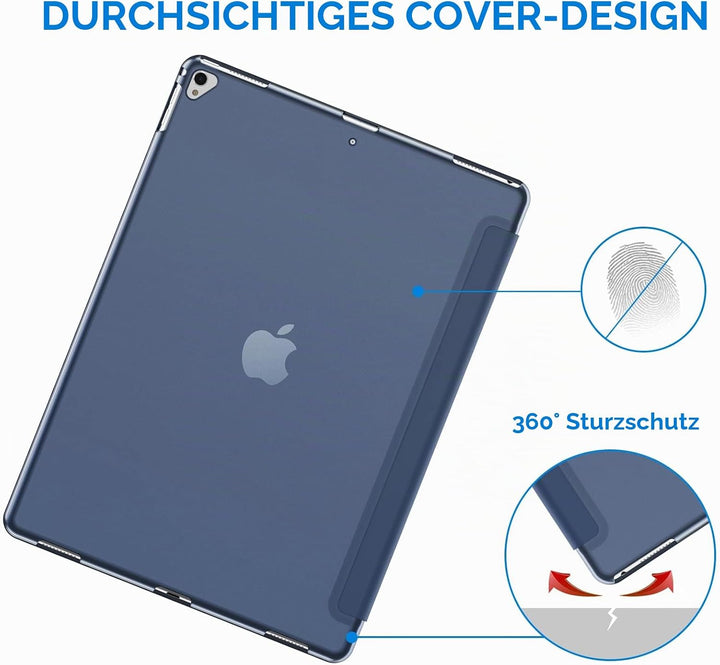 JETech Hülle für iPad Pro 12,9 (1. und 2. Generation, Modell 2015 und 2017), Schutzhülle mit Auto Sc