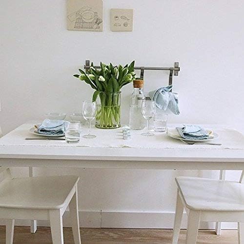 Linenme Servietten, eisblau, Stonewashed-Optik, 53 cm x 53 cm, 4 Stück 53x53x0.5 cm, 53 x 53 cm (4er