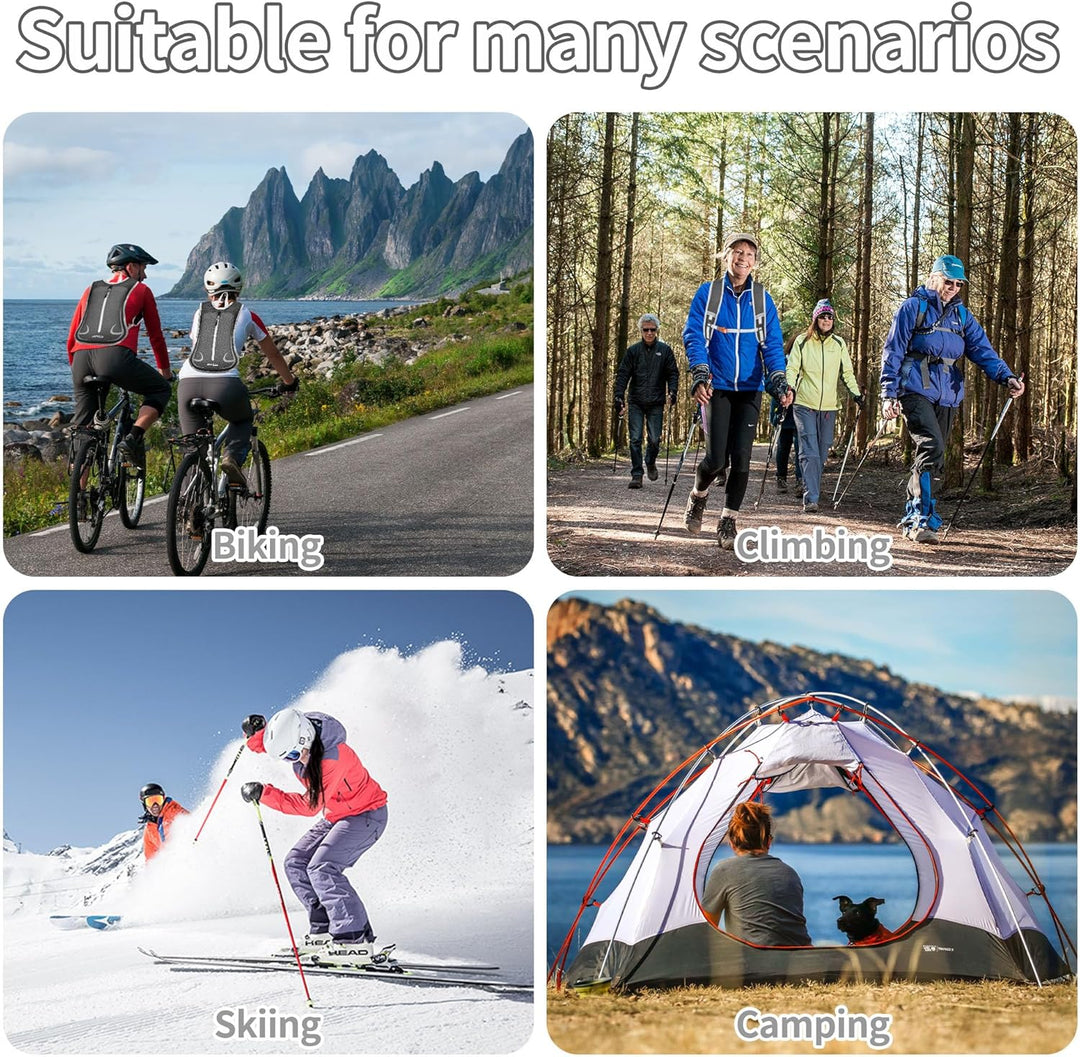 ONTYZZ Fahrradrucksack Damen Männer Kleiner Sportrucksack Wanderrucksack Ultraleicht Rucksack Radfah