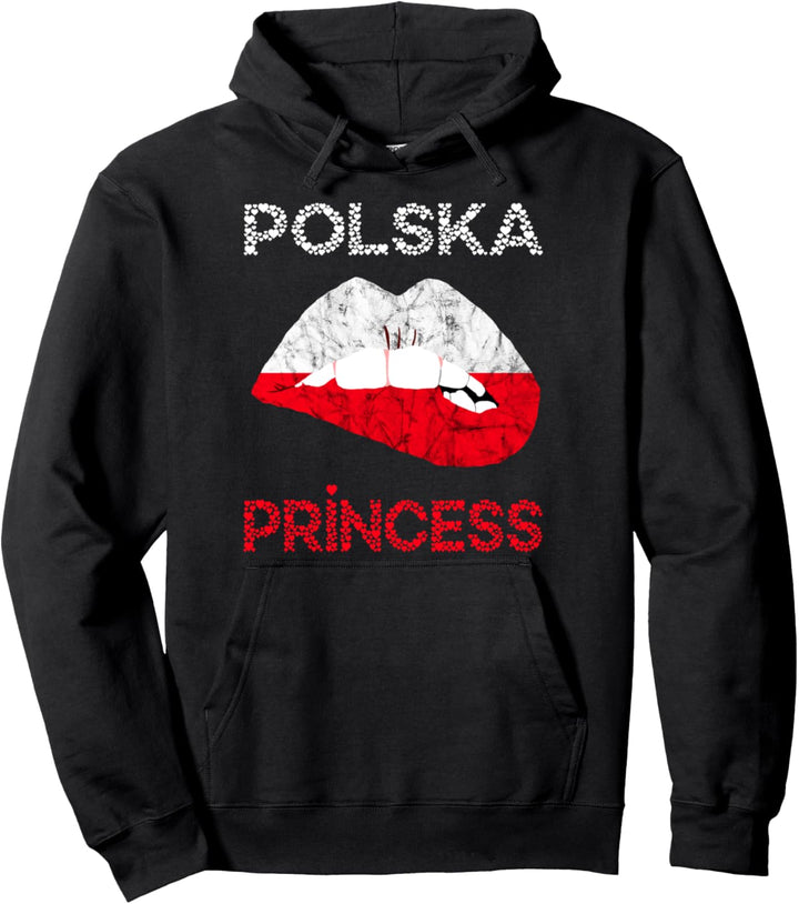 Polska Princess Polin Prinzessin Polen Lippen Kuss Mund Pullover Hoodie