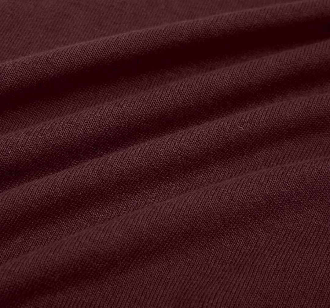 Krumba Herren Baumwolle Übergross V-Ausschnitt Klassik Pullover 4XL Burgundy, 4XL Burgundy