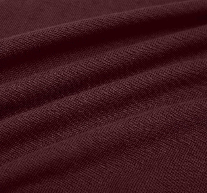 Krumba Herren Baumwolle Übergross V-Ausschnitt Klassik Pullover 4XL Burgundy, 4XL Burgundy
