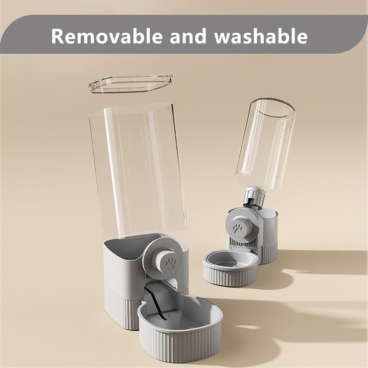 All-in-One Gravity Pet Feeder, Katzenfutter und Wasserspender Set 2 in 1, Hanging Automatic Food Wat
