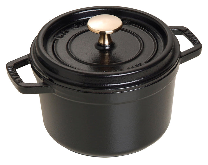 STAUB Gusseisen Bräter/Cocotte, Rund 16 cm, 1,2 L, Aromaregen Funktion, Für alle Herdarten geeignet,