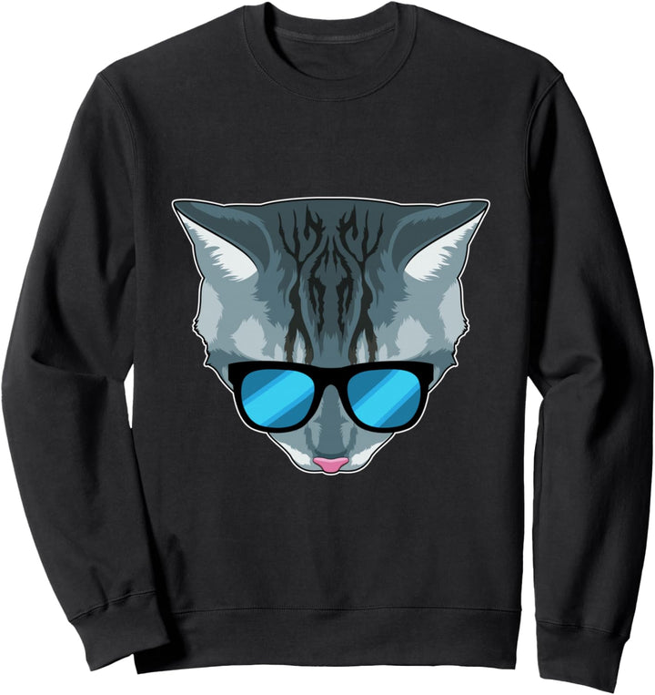 Katze Sonnenbrille Sweatshirt