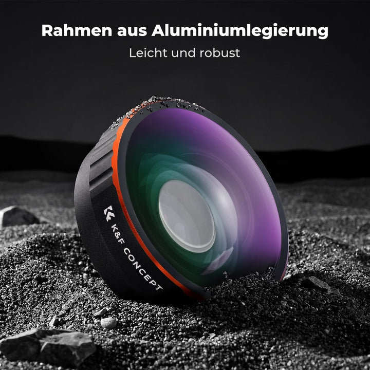 K&F CONCEPT Weitwinkelobjektiv für Osmo Action 6, 185° Weitwinkel Linse Filter, Ultraweitwinkelobjek
