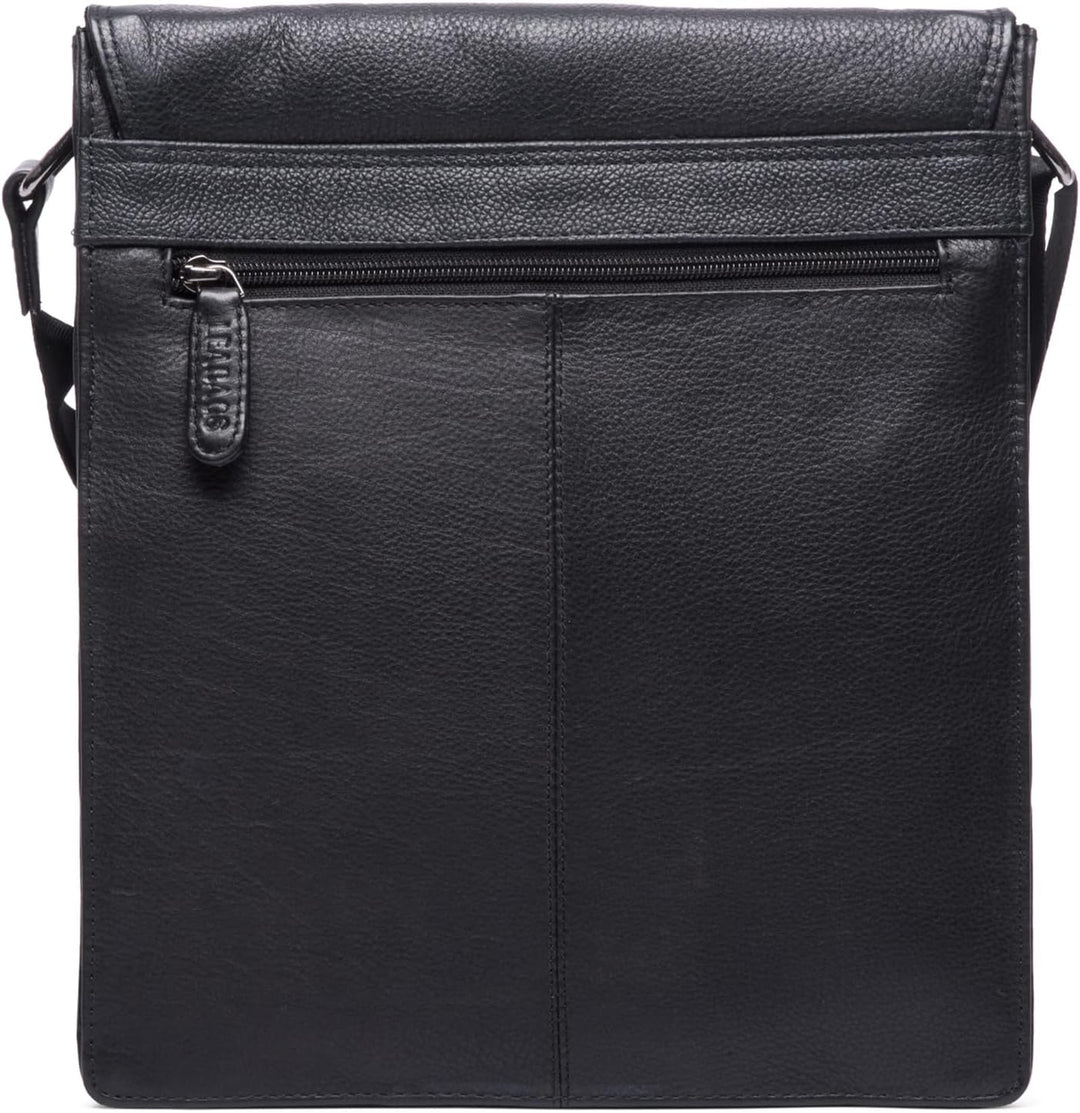LEABAGS Leder Umhängetasche Herren & Damen I Echtleder Laptoptasche bis 13 Zoll I Messenger Bag mit