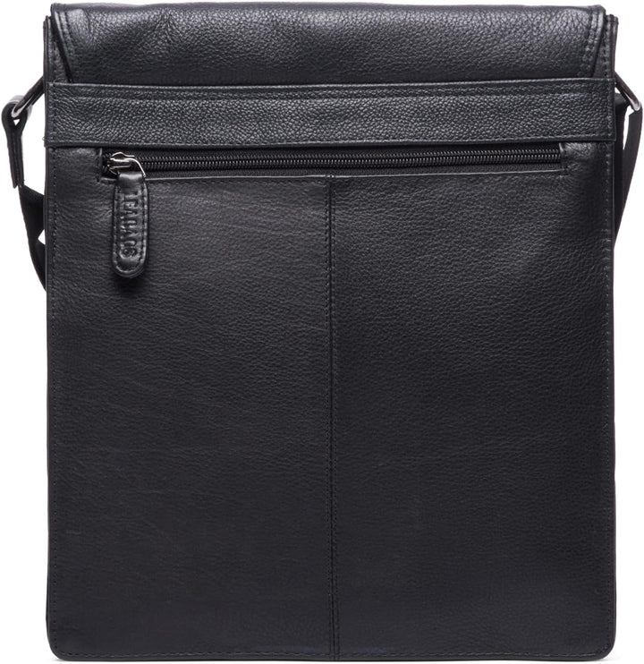 LEABAGS Leder Umhängetasche Herren & Damen I Echtleder Laptoptasche bis 13 Zoll I Messenger Bag mit