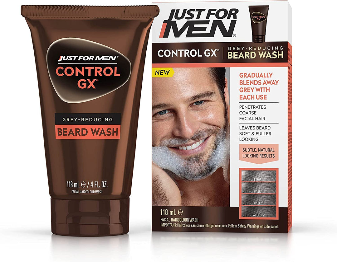 Just For Men Control GX Graureduzierendes Bartshampoo für dezente, natürlich wirkende Ergebnisse, al