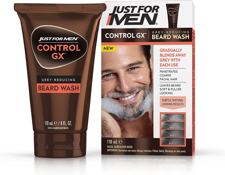 Just For Men Control GX Graureduzierendes Bartshampoo für dezente, natürlich wirkende Ergebnisse, al
