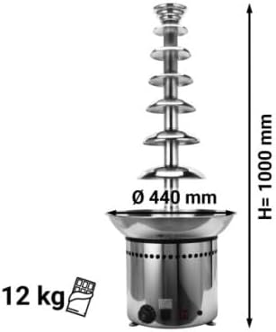 GGM Gastro | SBCH7 | Schokoladenbrunnen - 7 Etagen - Höhe: 100 cm