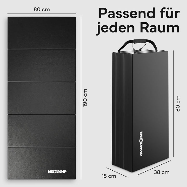 NEOLYMP Turnmatte klappbar - Faltbare Gymnastikmatte für Zuhause - Dicke Fitnessmatte für Kampfsport