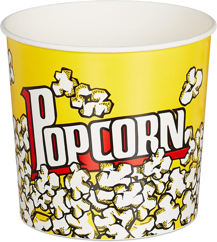 Relaxdays 24 x Popcorn Eimer, Popcorn Behälter Kunststoff, Popcornkübel wiederverwendbar, 2,8 l, Ret