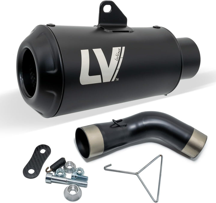 Endschalldämpfer LeoVince SLIP-ON SBK LV-10 FULL BLACK, Edelstahl schwarz, mit Zulassung für Kawasak