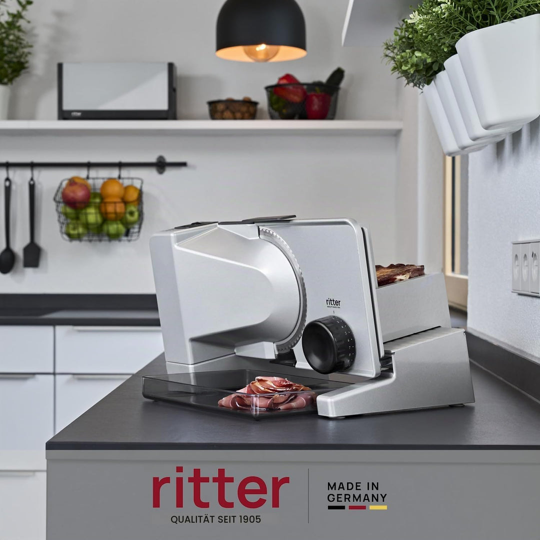 ritter Serano 7 Universalhobel, elektrischer Hobel mit Gleichstrommotor, Made in Germany, silberfarb