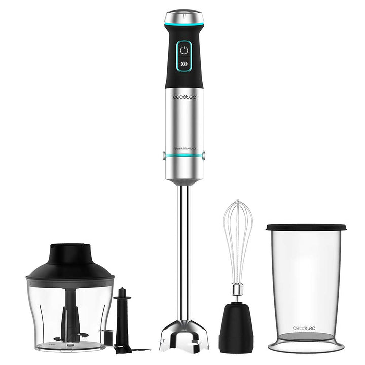 Cecotec Stabmixer Power TitanBlack 1200 XL Cream&Crush. 1200 W, CrossBlades Technologie mit 4-Klinge