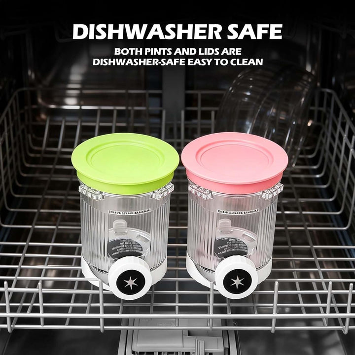 2 Stück Creami Swirl Behälter Kompatibel mit Ninja Creami NC700 und NC701, 480 ml Eisbehälter für Ni