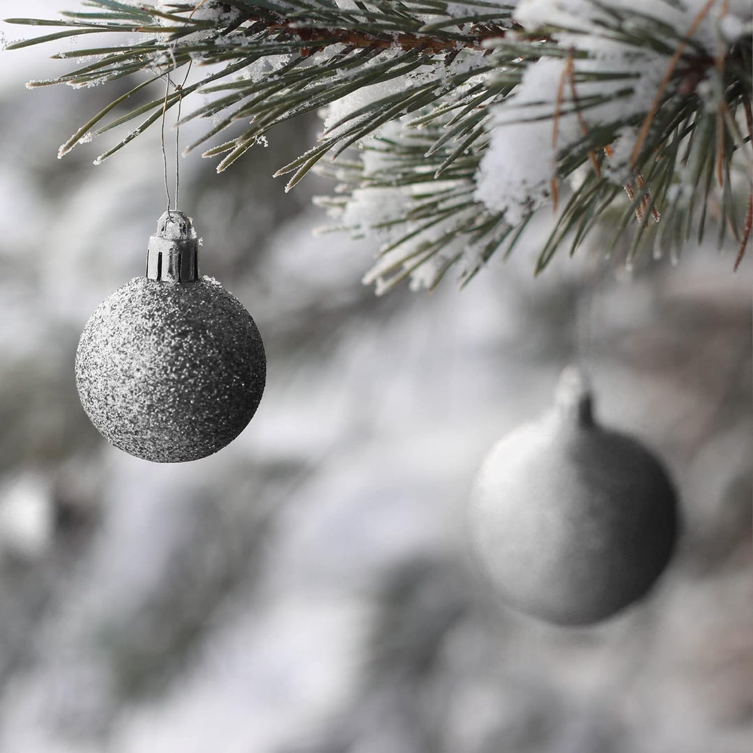 com-four® 51x Weihnachtskugeln, Christbaumkugeln bruchsicher aus Kunststoff für Weihnachten, Baumsch