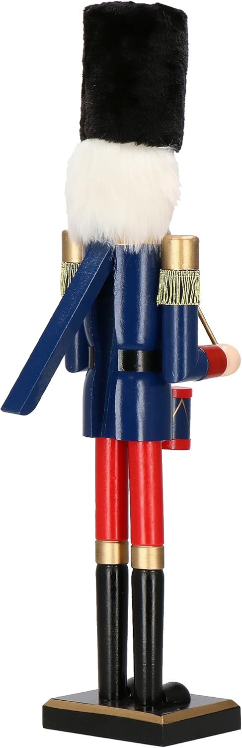 SPRINGOS Nussknacker Figur mit Trommler Kosakenmütze Dekofigur aus Holz 14 x 61 cm 61 cm Soldat M.tr