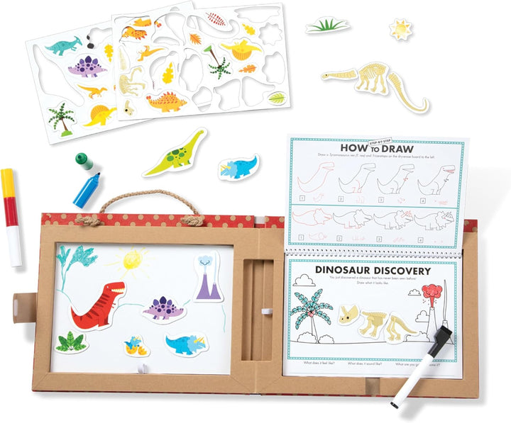 Melissa & Doug | Natural Play: Spielen, Zeichnen, Kreieren, Wiederverwendbares | Mal & Magnet-Set -