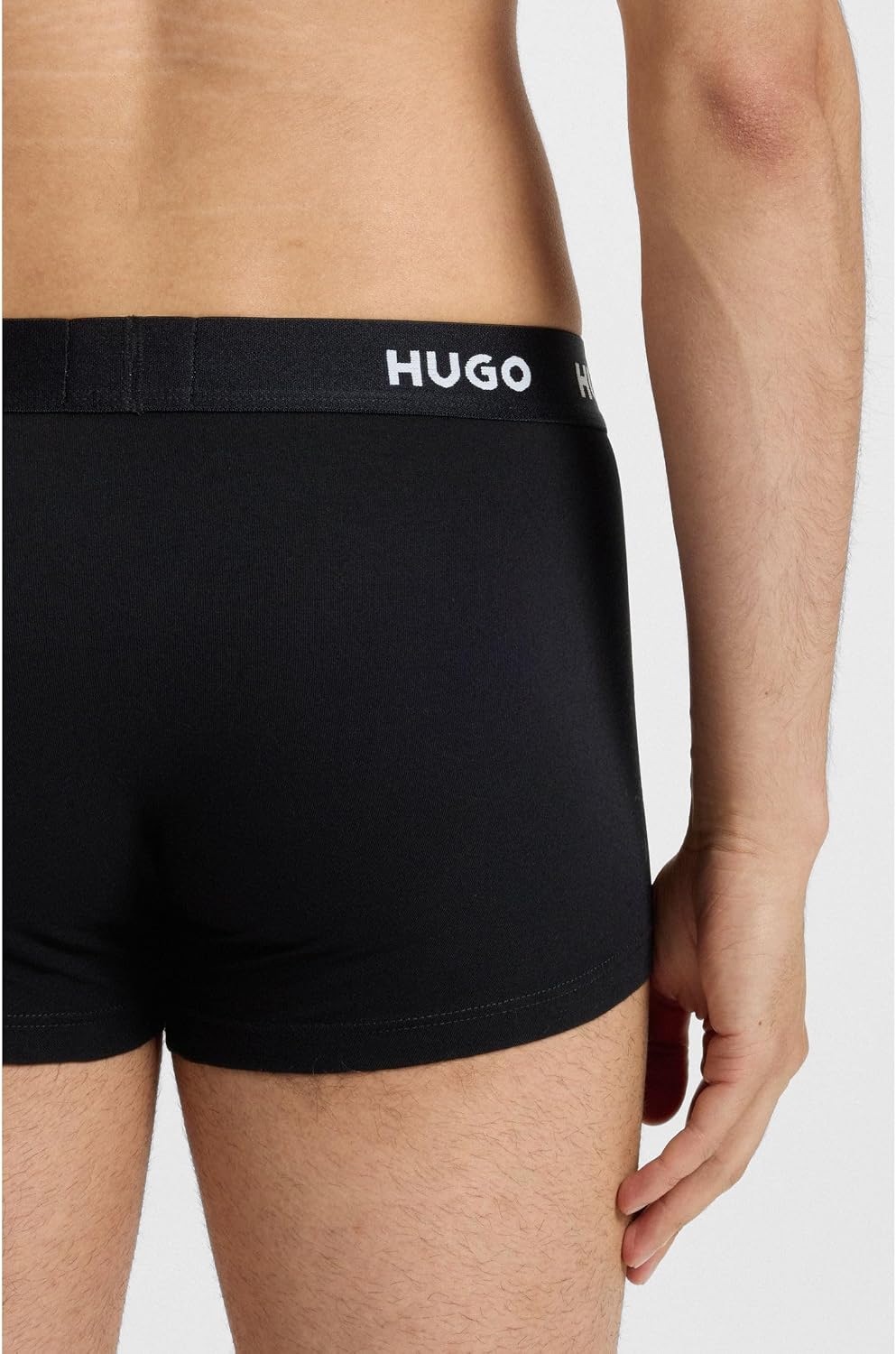 HUGO Herren Trunk Triplet Pack Dreier-Pack eng anliegende Boxershorts aus Stretch-Baumwolle mit kurz