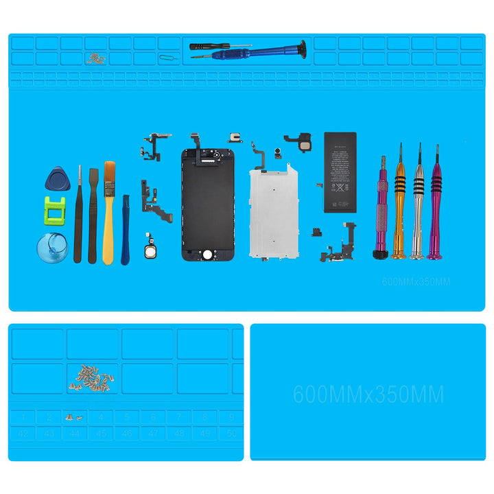 Lötmatte Silikon Extra Gross 60 × 35cm Antistatische Reparatur Matte Silikonmatte Arbeitsmatte Werks