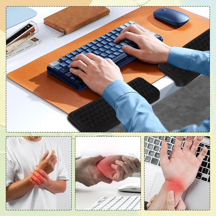 2 Stück Armauflage Schreibtisch,L-Förmige Ellenbogenauflage und Handgelenkauflage,Memory Foam Schrei