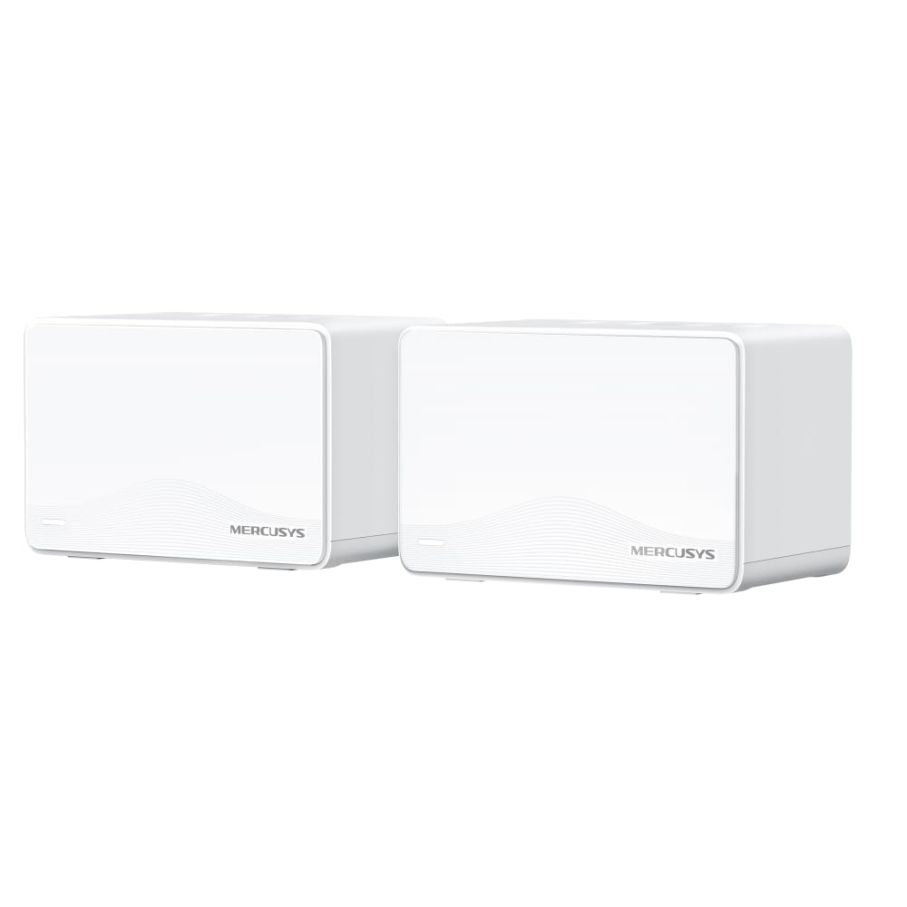 Mercusys Halo H3600BE Mesh WLAN Set (2er-Pack), Wi-Fi 7 BE3600 Dualband-Router & Repeater, 3 × Gigab