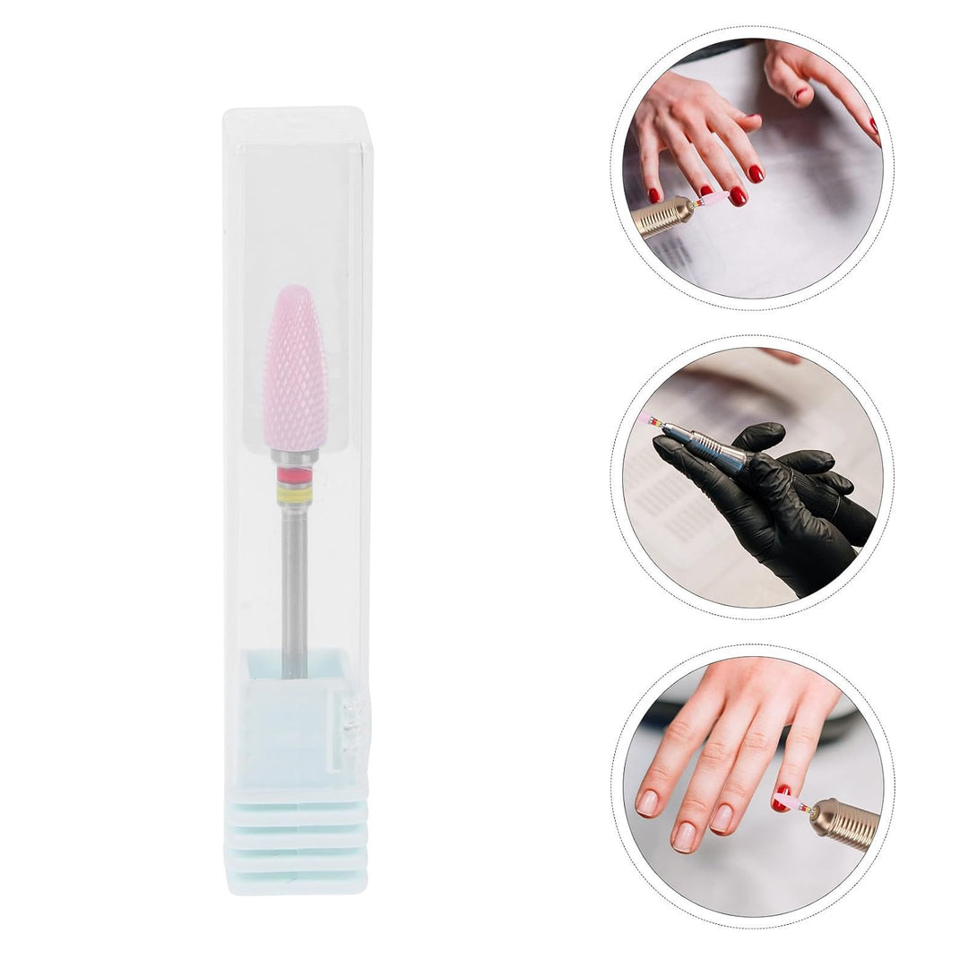 SHINEOFI Nagelbohrer mit Schneidleistung und Hoher Haltbarkeit in Rosa aus Keramik und Edelstahl zum