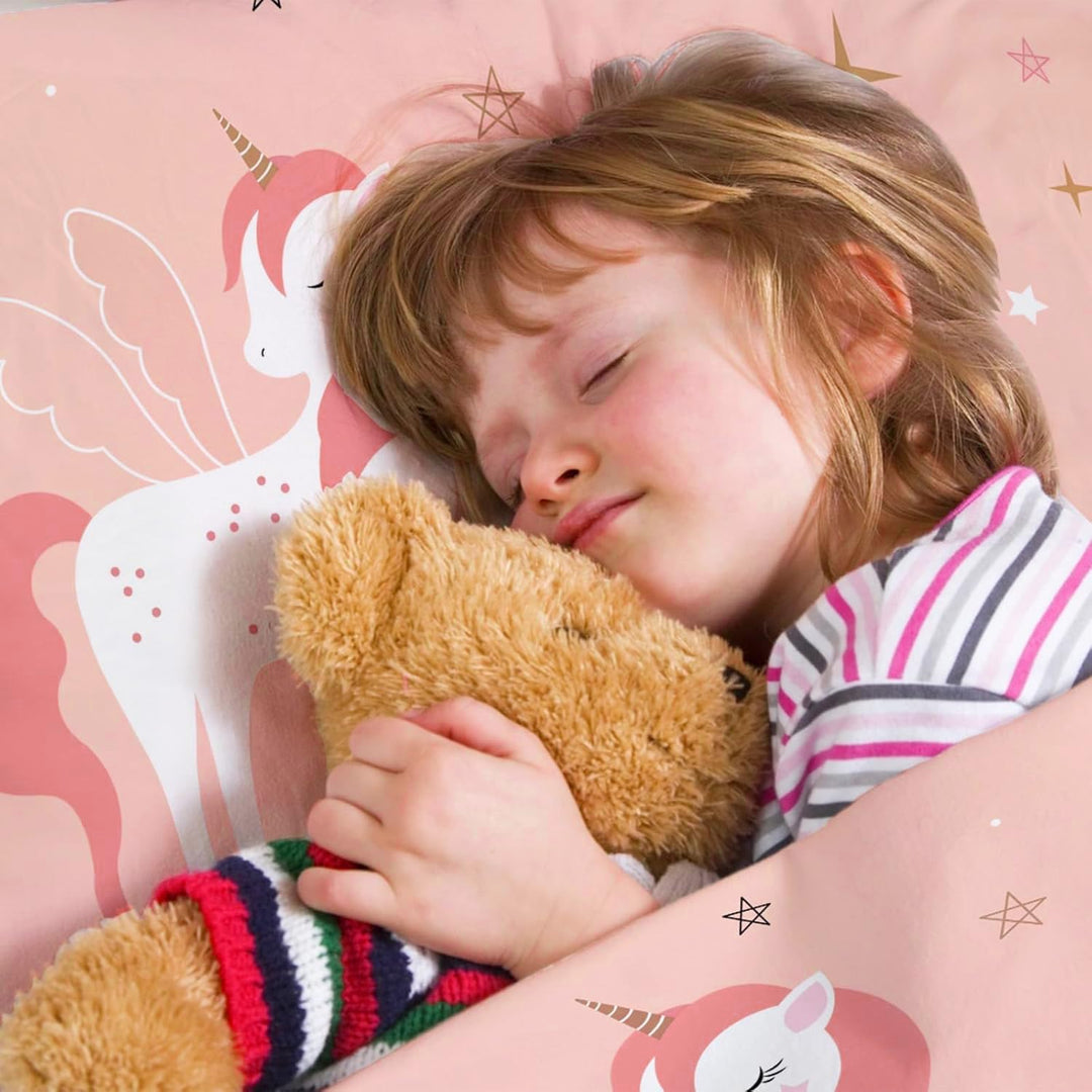 Blumen BettwäSche Kinder MäDchen Bettdecken Set 120x150cm with 1 Kissenbezug 40×60cm 2ps 3D-Druck We