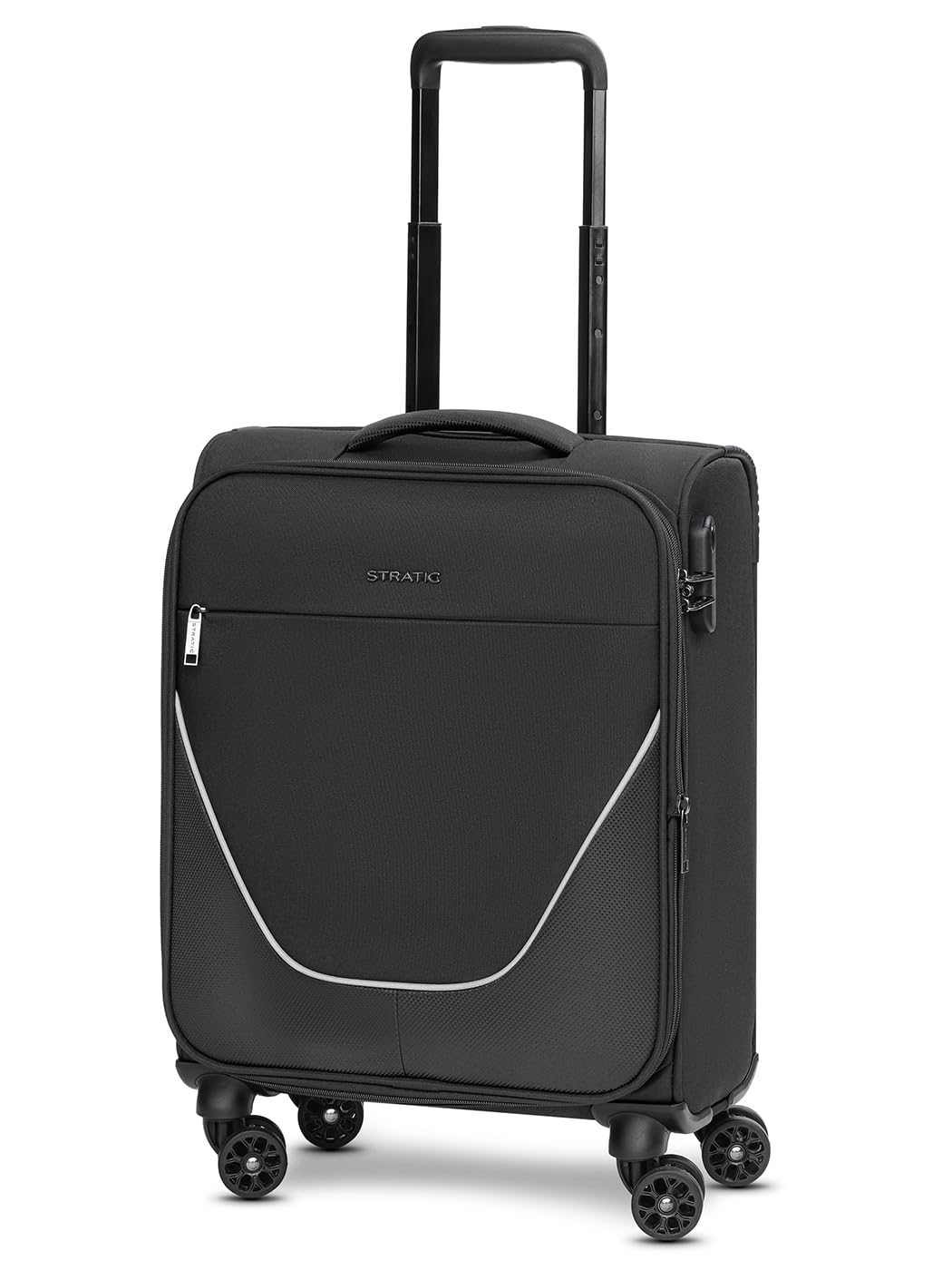 Stratic taska Handgepäck Koffer | Kabinentrolley mit 4 Rollen, einem Zahlenschloss, arretierbarer Gr