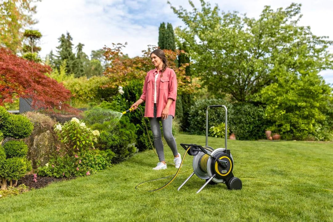 Kärcher Schlauchwagen HT 5 M, kompakt und beweglich mit extra breitem Standfuss, robuste Metallschla
