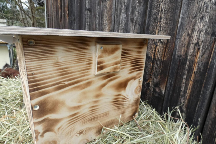 Hummelkasten mit Wachsmottensperre, Sichtfenster und Nistmaterial Wetterfest Bienenhaus Hummelhaus N
