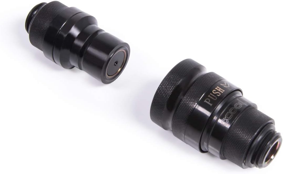 Alphacool 17561 Eiszapfen Schnellverschlusskupplungsset G1/4 AG - Deep Black Anschluss Wasserkuehlun