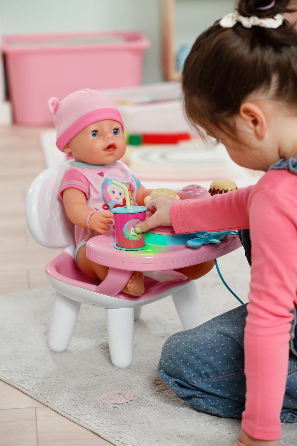 BABY born Füttertisch mit Licht- und Soundfunktion, mit über 10 verschiedenen Gerichten und Getränke