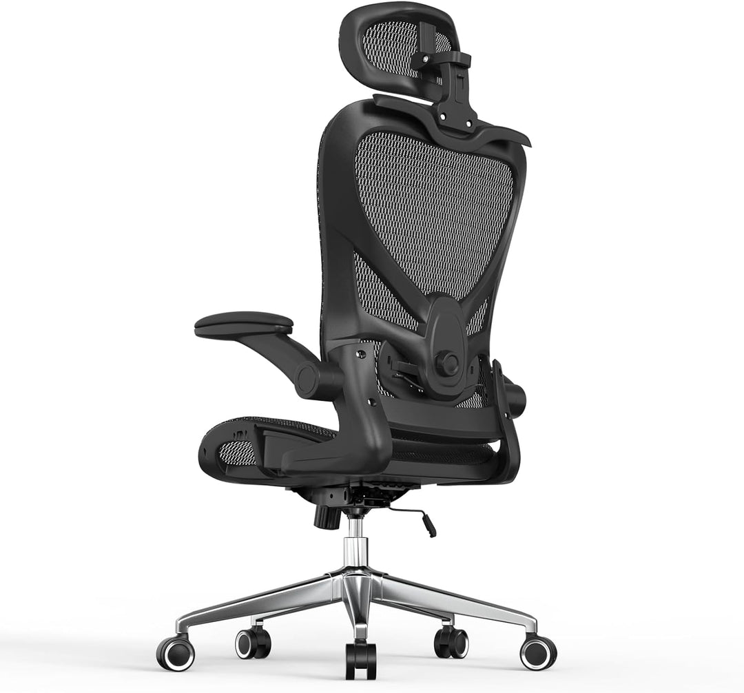 naspaluro Bürostuhl Ergonomisch Schwarz, Individuell Verstellbarer Gaming Stuhl Drehstuhl Ergonomisc